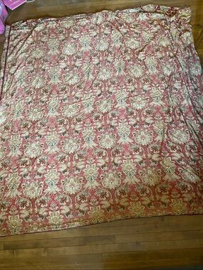 Vintage Ralph Lauren Paisley Floral Print  in Rose and Teal Queen Duvet Cover